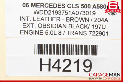 06-11 Mercedes W219 CLS350 CLS550 Rear Left Door Lock Latch Actuator