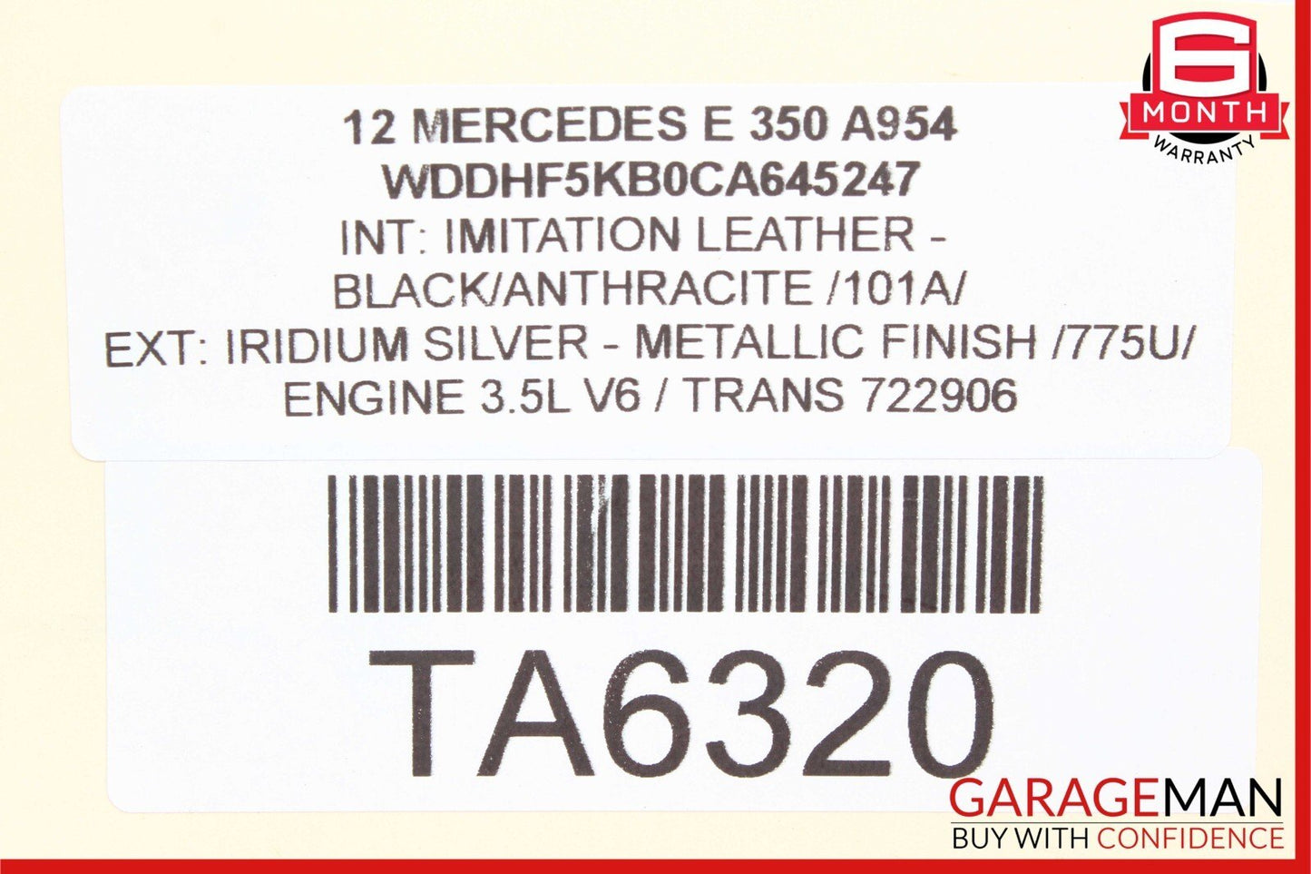 10-13 Mercedes W212 E350 E400 Sedan Trunk Lid Tailgate Handle Trim Black OEM