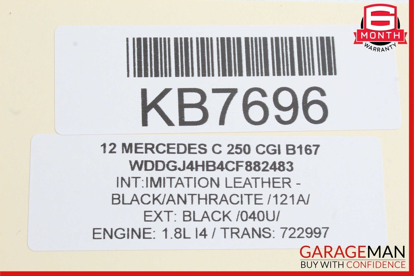 08-17 Mercedes C350 C300 E350 E250 Trunk Lid Latch Lock Actuator Cylinder Assy