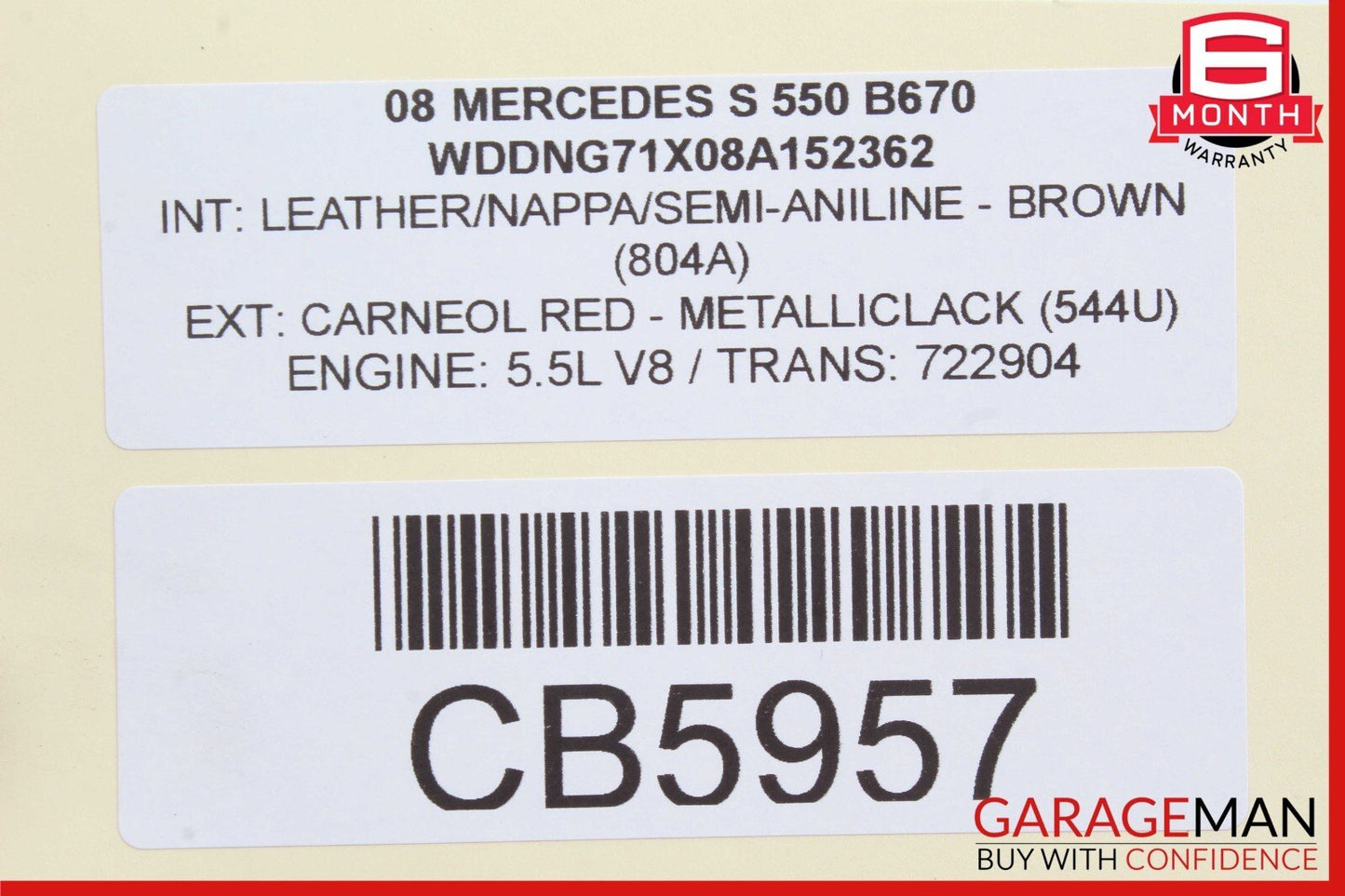 07-14 Mercedes CL550 S550 CL63 Front Left Suspension Lower Control Arm RWD