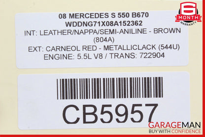 07-14 Mercedes CL550 S550 CL63 Front Left Suspension Lower Control Arm RWD