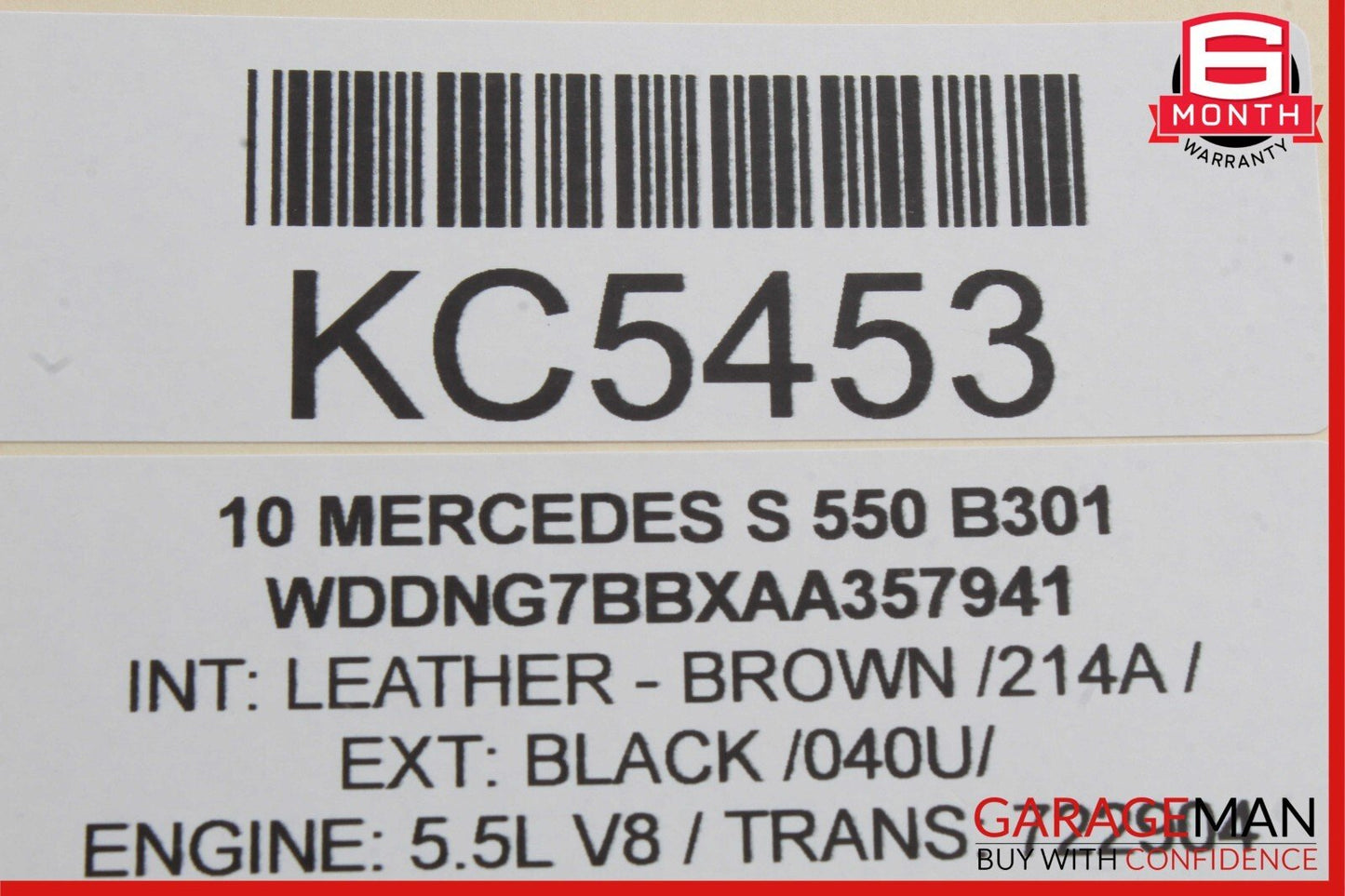 07-13 Mercedes W221 S550 S65 AMG Rear Right Side Door Lock Latch Actuator OEM