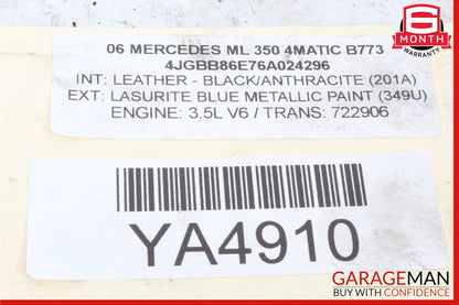06-13 Mercedes W164 ML350 S550 Front Right Engine Timing Chain Cover Plate OEM