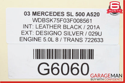 03-11 Mercedes R230 SL500 E350 CLS550 Rear Left Side Upper Lateral Control Arm