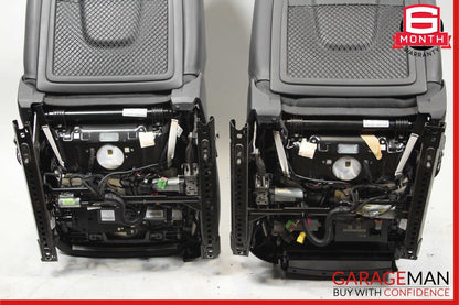 12-18 Audi A6 Front Right & Left Complete Seat Set of 2 Pc Black OEM