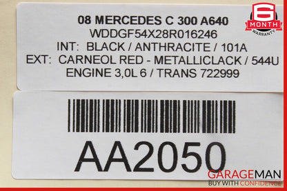 08-11 Mercedes W204 C300 Information Display Screen Monitor Cover Assembly OEM