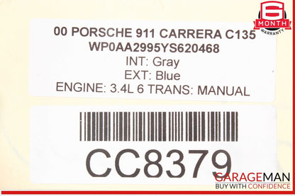 99-05 Porsche Carrera 911 996 Rear Left Driver Side Lower Seat Cushion OEM