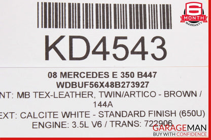 03-09 Mercedes W211 E350 E500 Front Right Exterior Door Handle Calcite White