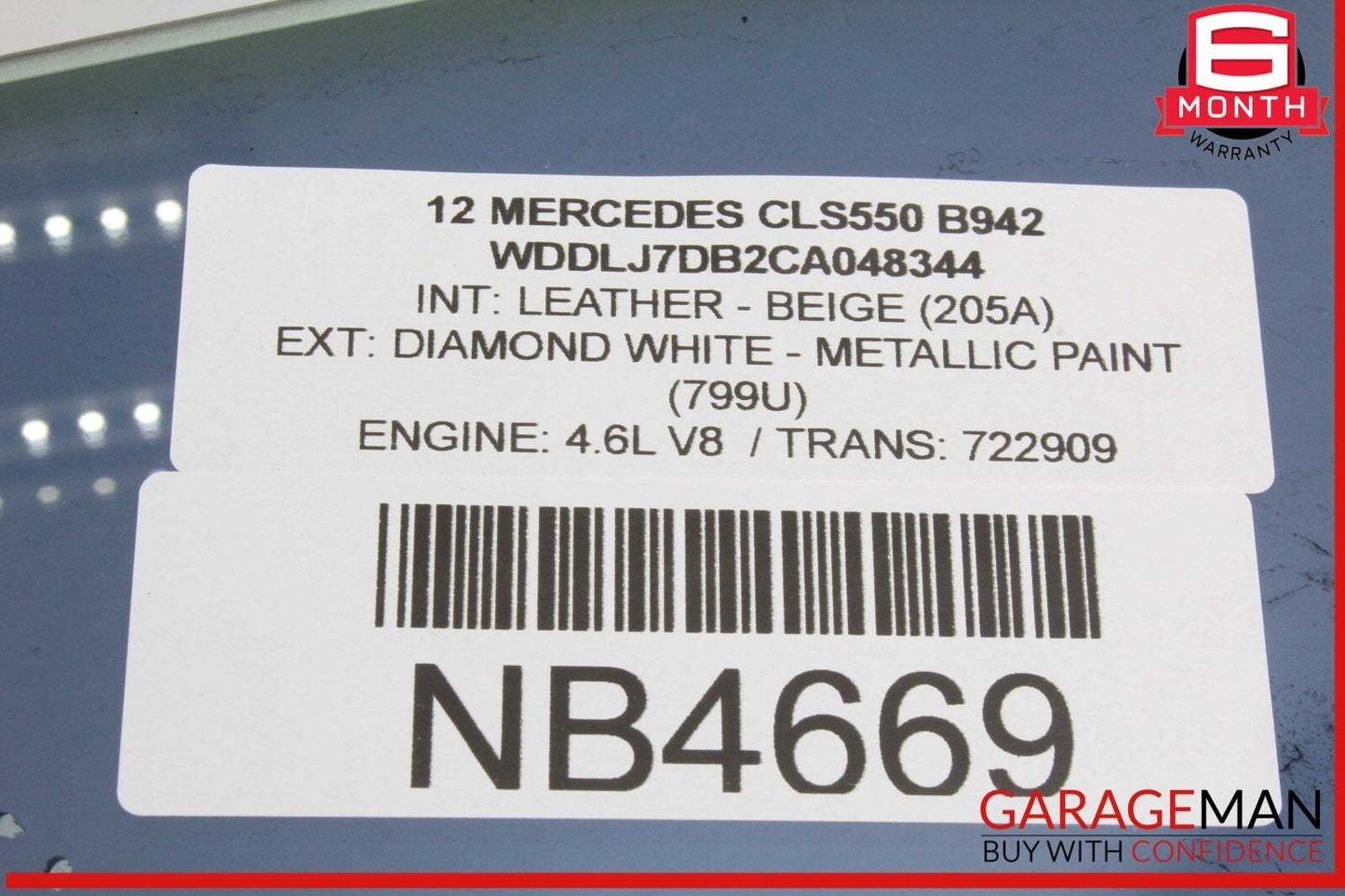 12-18 Mercedes W218 CLS550 Rear Right Passenger Side Door Window Auto Glass OEM