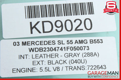 03-11 Mercedes R230 SL500 Rear Left Driver Side Door Window Quarter Auto Glass