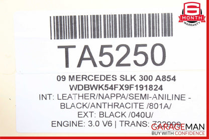 05-11 Mercedes R171 SLK300 SLK350 Power Brake Booster Master Cylinder Reservoir