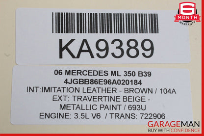 06-13 Mercedes W164 ML350 GL450 Front Left Side Exterior Door Handle Beige