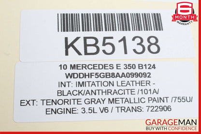 10-13 Mercedes W212 E500 E350 Rear or Front Right Exterior Door Handle Gray