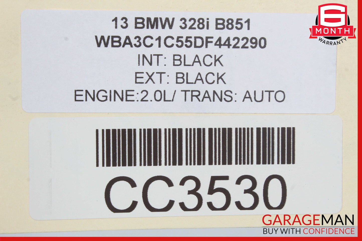 12-18 BMW F30 328i Rear Bumper Reinforcement Impact Bar OEM