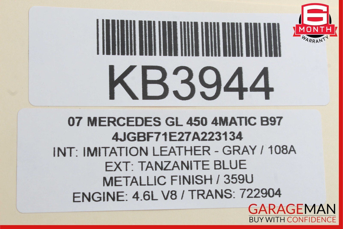 06-12 Mercedes X164 GL450 4MATIC Engine Motor Radiator Cooling Fan Assembly OEM