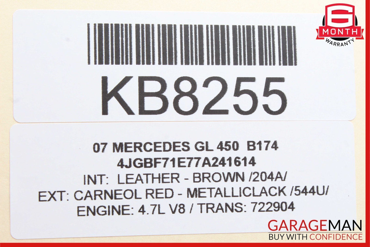 06-13 Mercedes X164 GL450 ML450 Rear Left Side Exterior Door Handle Carneol Red