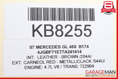 06-13 Mercedes X164 GL450 ML450 Rear Left Side Exterior Door Handle Carneol Red