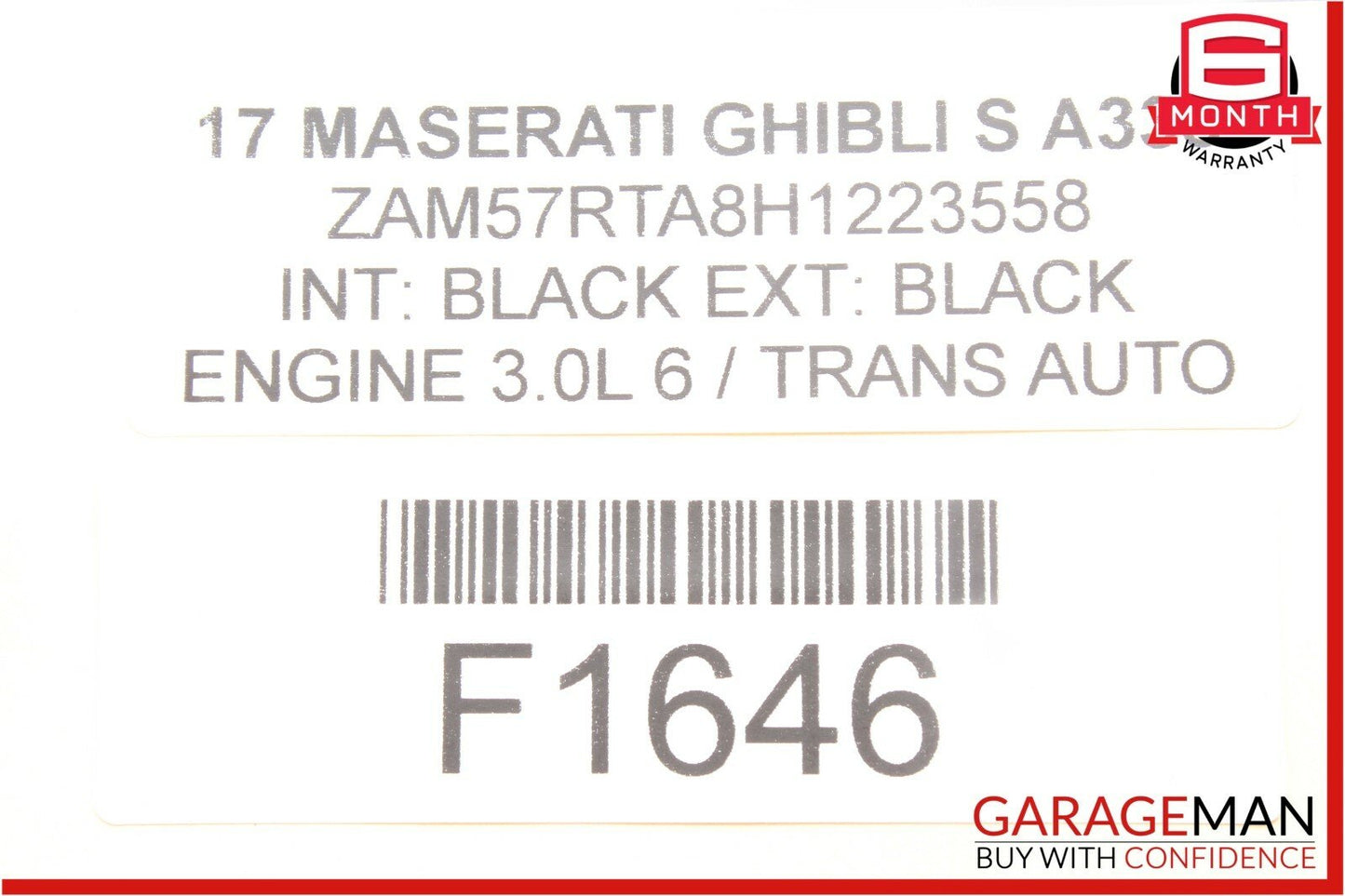 14-17 Maserati Ghibli Rear Right Passenger Side Door Wiring Wire Harness Wires