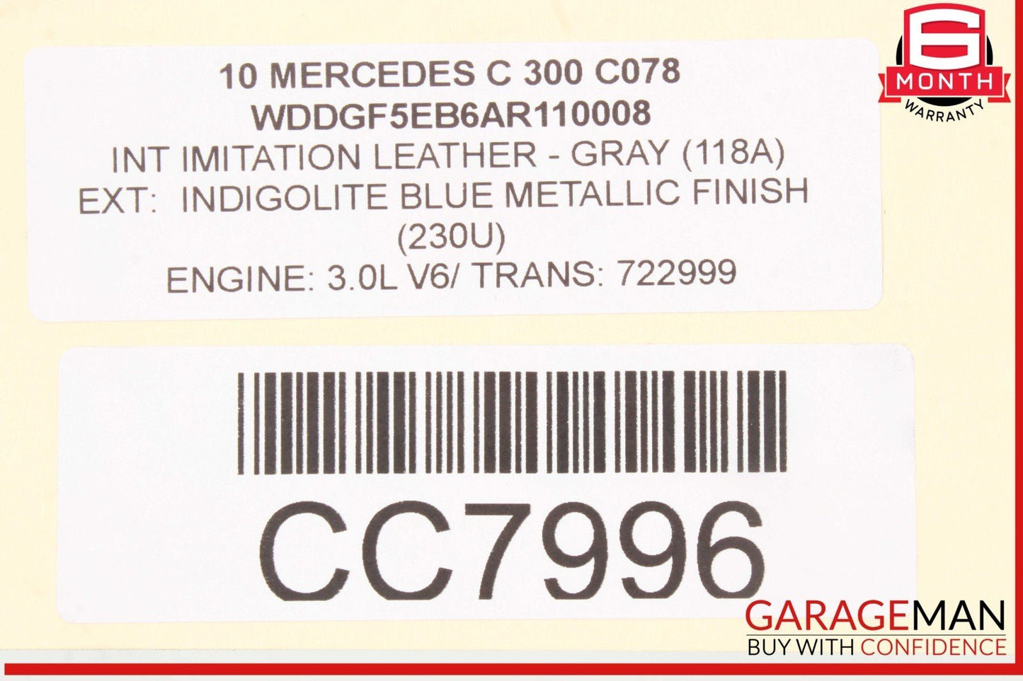 08-14 Mercedes W204 C300 C250 Power Steering Rack and Pinion 20411011017 OEM