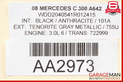 08-11 Mercedes W204 C300 Rear Left Exterior Door Handle w/ Door Actuator OEM