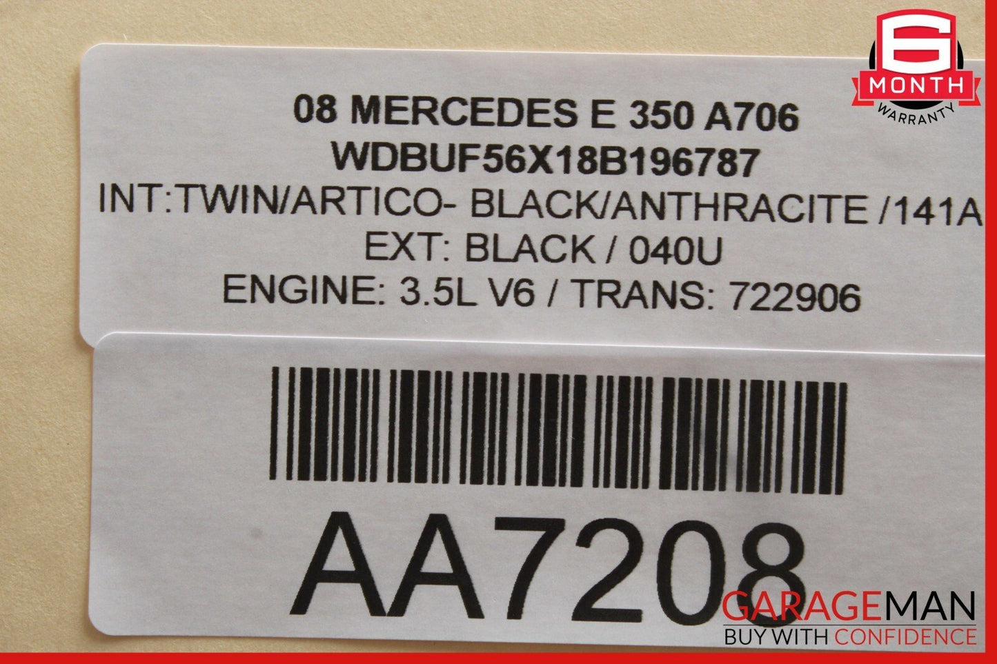 03-09 Mercedes W211 E350 E500 E63 AMG Front Right Door Window Regulator Motor