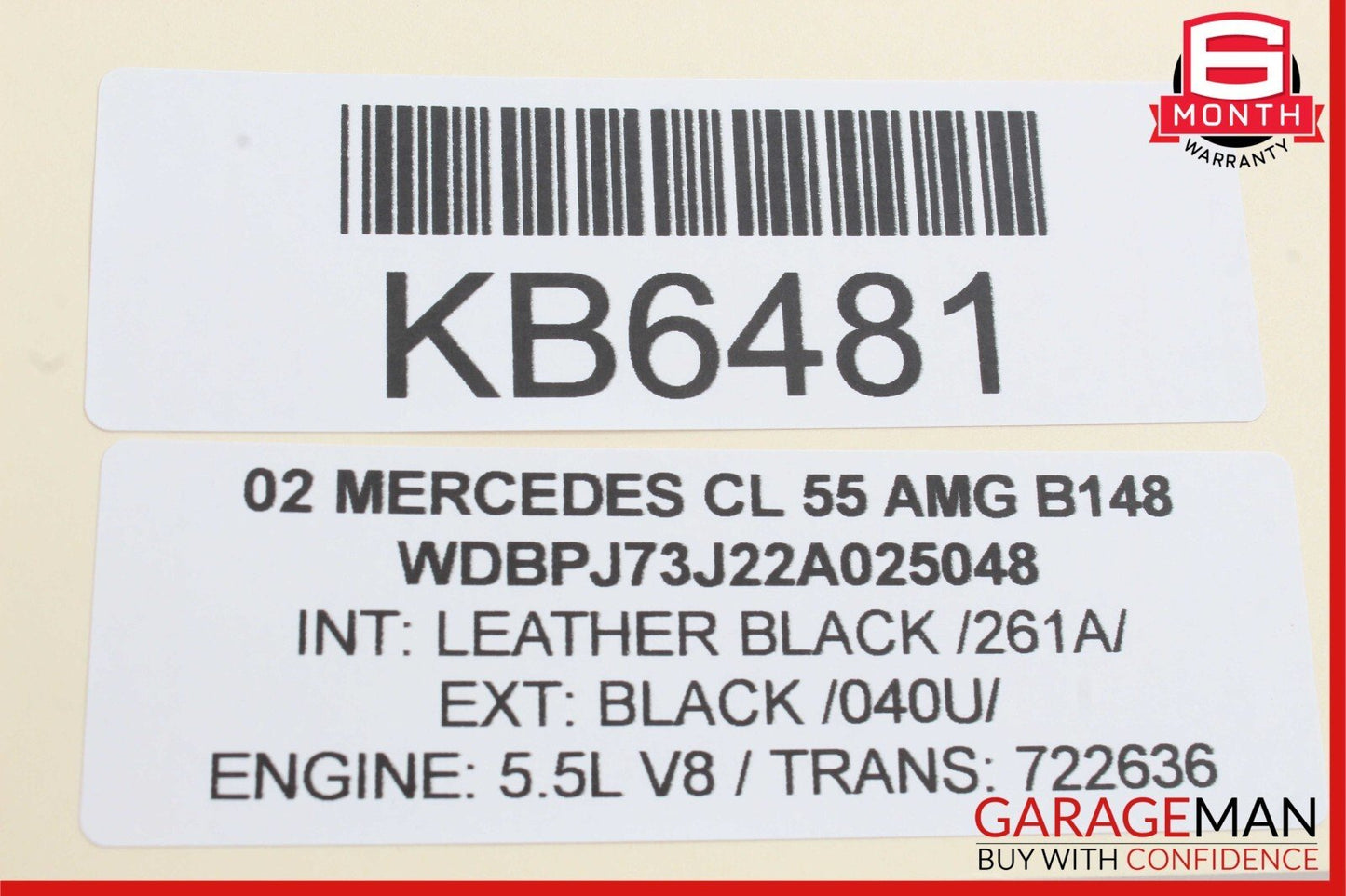 00-06 Mercedes W215 CL55 AMG Rear Left Side Door Window Regulator Motor Unit OEM