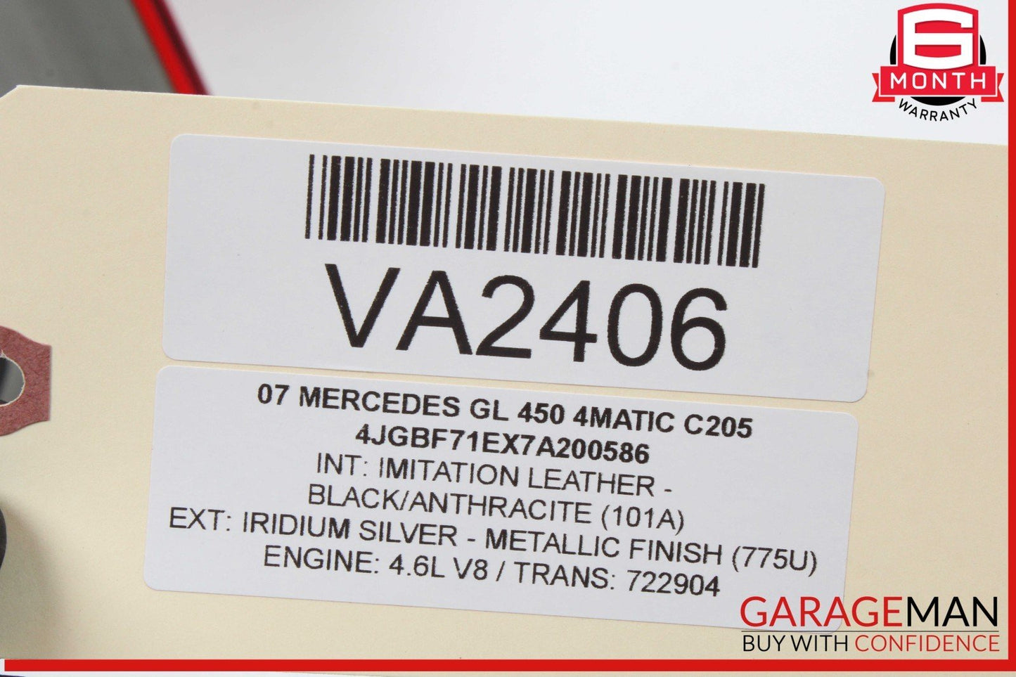 07-09 Mercedes X164 GL450 4MATIC Rear Right Side Tail Light Lamp 1648200564 OEM