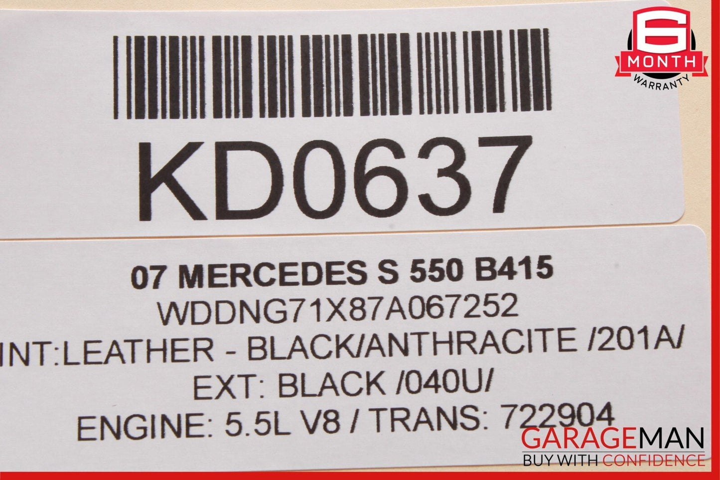 07-13 Mercedes S600 S550 Rear Right / Left Door Window Switch Control Module