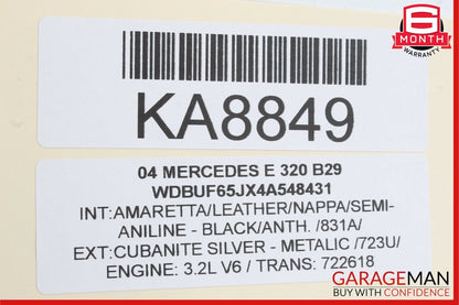 03-09 Mercedes W211 E500 E350 E550 E63 Rear Left Side Door Lock Latch Actuator