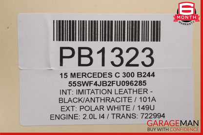 15-20 Mercedes W205 C300 C43 AMG Rear Right Side Interior Door Panel Cover OEM