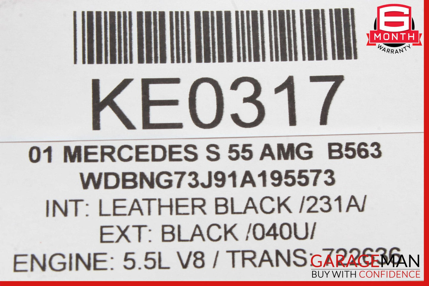 00-06 Mercedes W220 S55 CL500 Front Left Lower Control Arm OEM