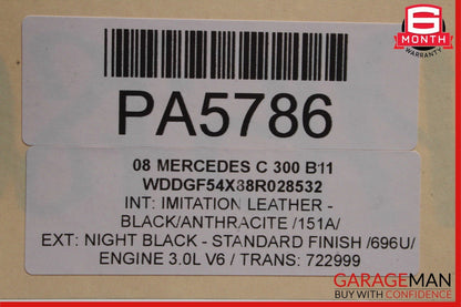 08-11 Mercedes W204 C300 RWD 7G Auto Trans Automatic Transmission 722.999