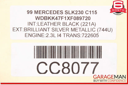 97-04 Mercedes R170 SLK230 C230 Intercooler Radiator 1705000200 Genuine