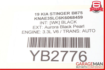 18-21 Kia Stinger Dash Dashboard Bezel Cover Molding Assembly OEM
