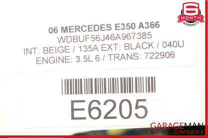 03-09 Mercedes E350 E63 AMG Front Right Passenger Side Door Control Module OEM