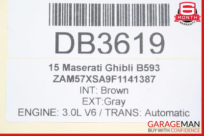14-17 Maserati Ghibli Rear Left Driver Side Exterior Door Shell Frame Panel OEM