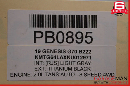 19-22 Genesis G70 2.0 Fuel Gas Gasoline Tank Reservoir w/ Fuel Pump Assembly OEM