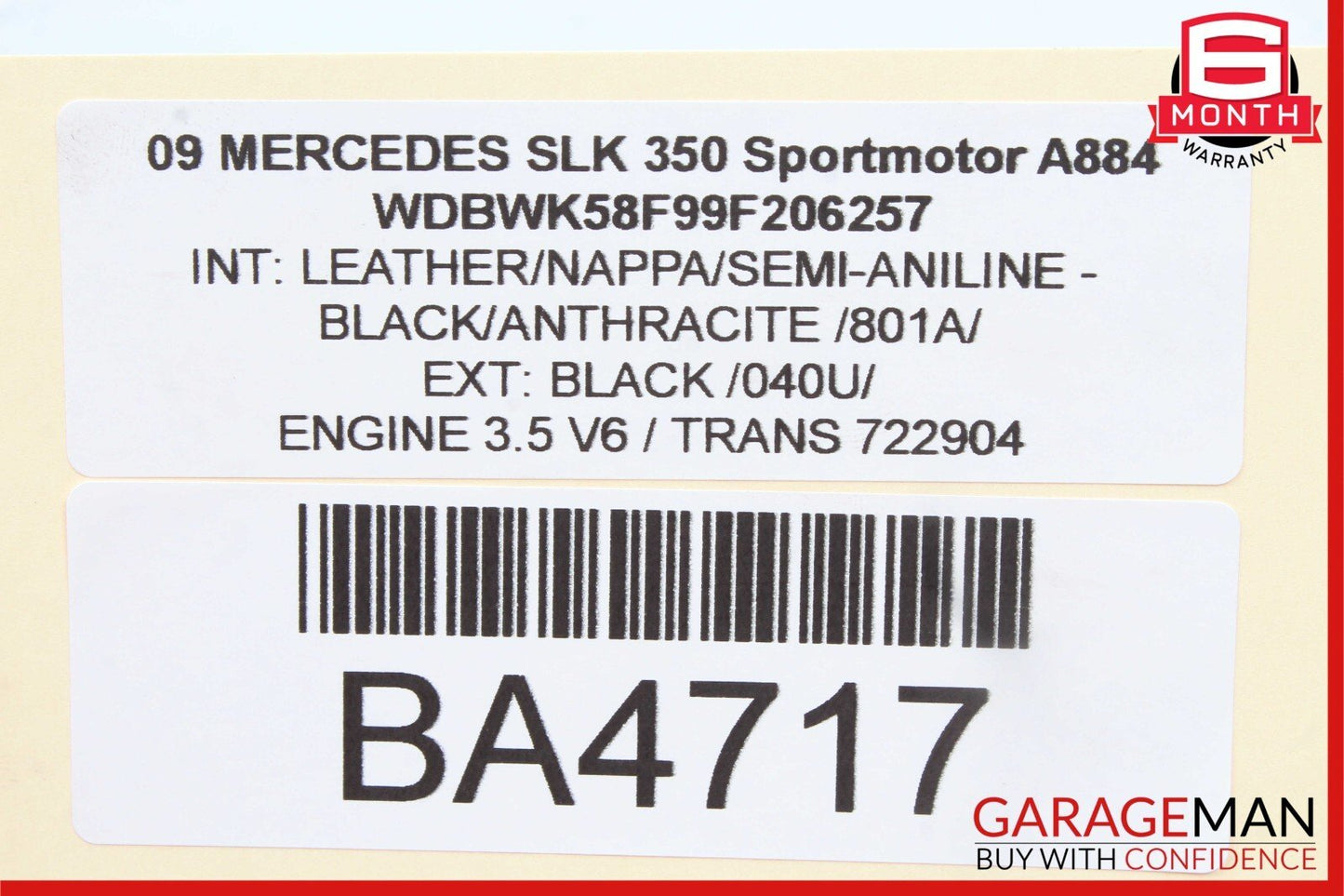 05-11 Mercedes R171 SLK350 Front Right & Left Shock Absorber Coil Spring Set OEM