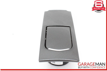 10-16 Porsche Panamera 970 E-Hybrid Rear Console Cupholder Trim Carbon Fiber OEM