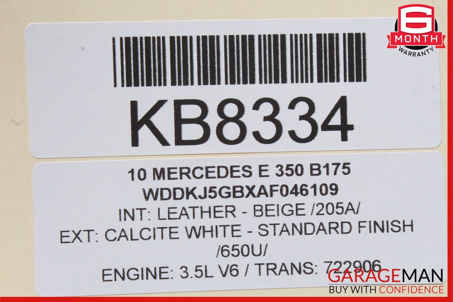 10-13 Mercedes W207 E350 E550 Front Right Exterior Door Handle Assembly White
