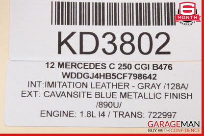 08-16 Mercedes C250 E550 GLK350 Front Left Door Window Regulator Motor Unit OEM