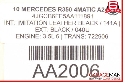 06-10 Mercedes W251 R350 Front Right Keyless Go Exterior Door Handle w/ Actuator