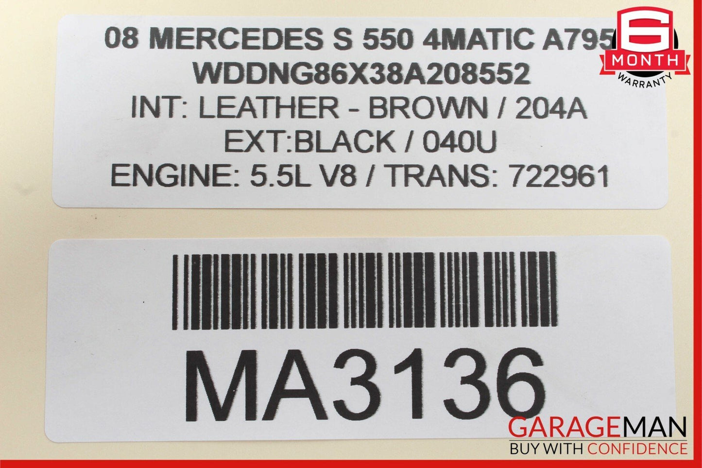 07-14 Mercedes W221 S550 CL550 Front Left Side Dash AC A/C Air Vent Trim Brown