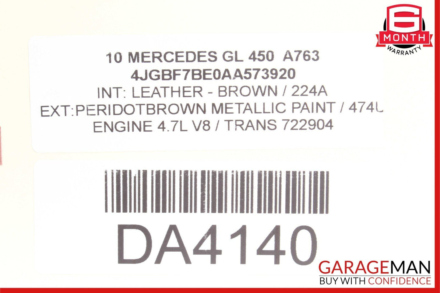 07-15 Mercedes X164 GL450 ML350 Bluetec Left Side Diesel Engine Exhaust Manifold