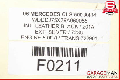 06-09 Mercedes W219 CLS500 Steering Column Control Switches Assembly Black OEM
