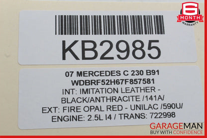 Mercedes W203 C230 S550 E350 Front Right Engine Timing Chain Cover Plate OEM