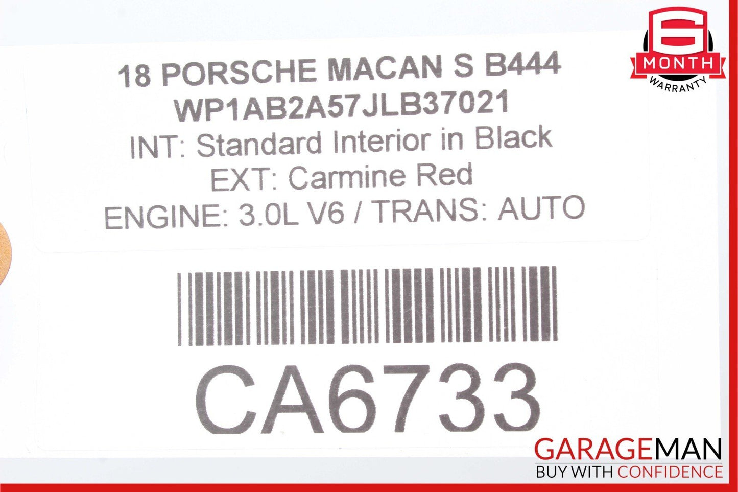 15-23 Porsche Macan S 95 Front Right Sideskirt Rocker Molding Bracket 95B853558C