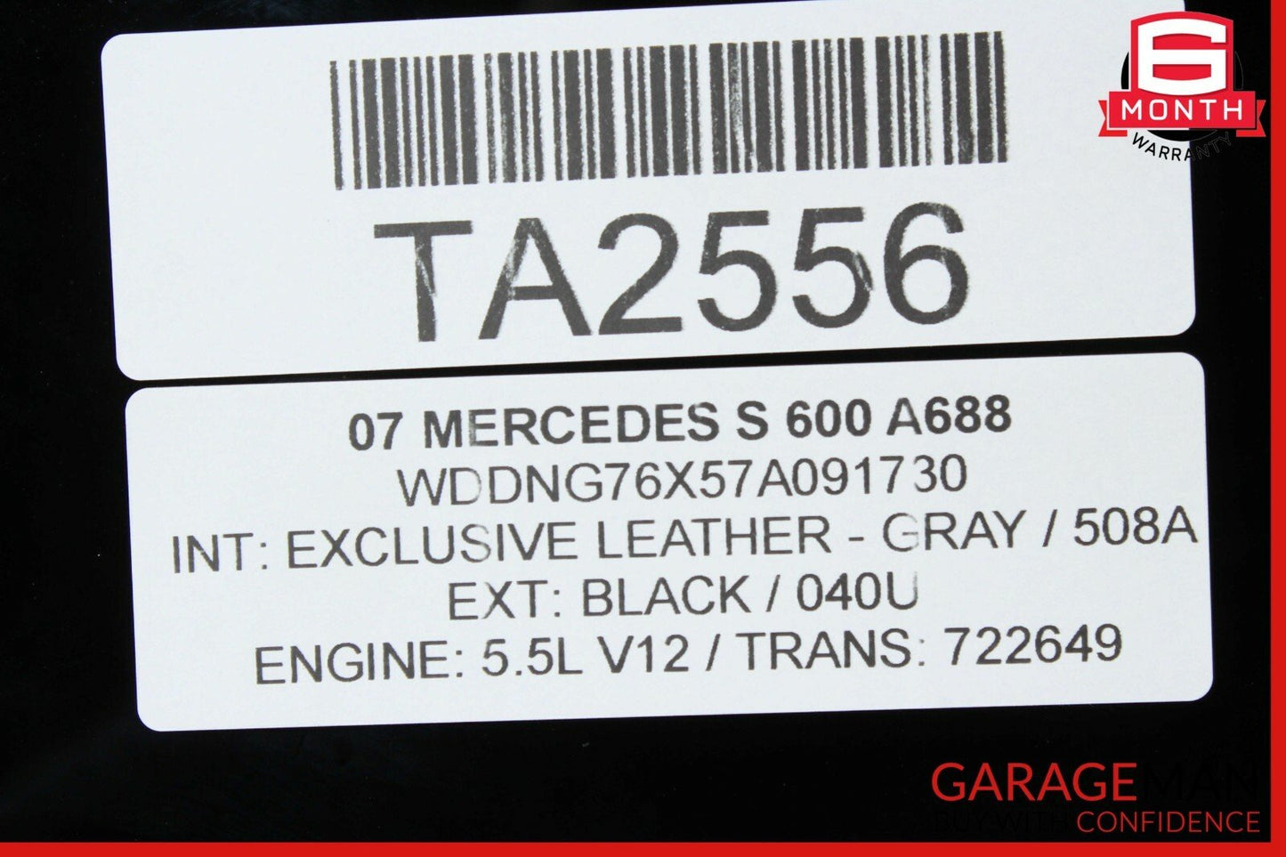 07-13 Mercedes W221 S550 S600 Center Middle Panoramic Roof Glass OEM