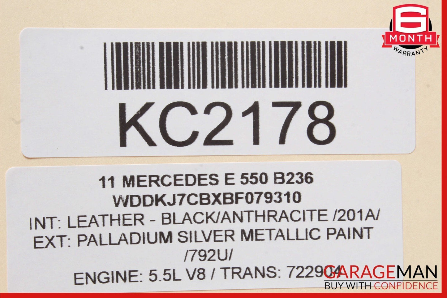 10-17 Mercedes W207 E500 E550 Coupe Left Side Door Window Regulator Motor Unit