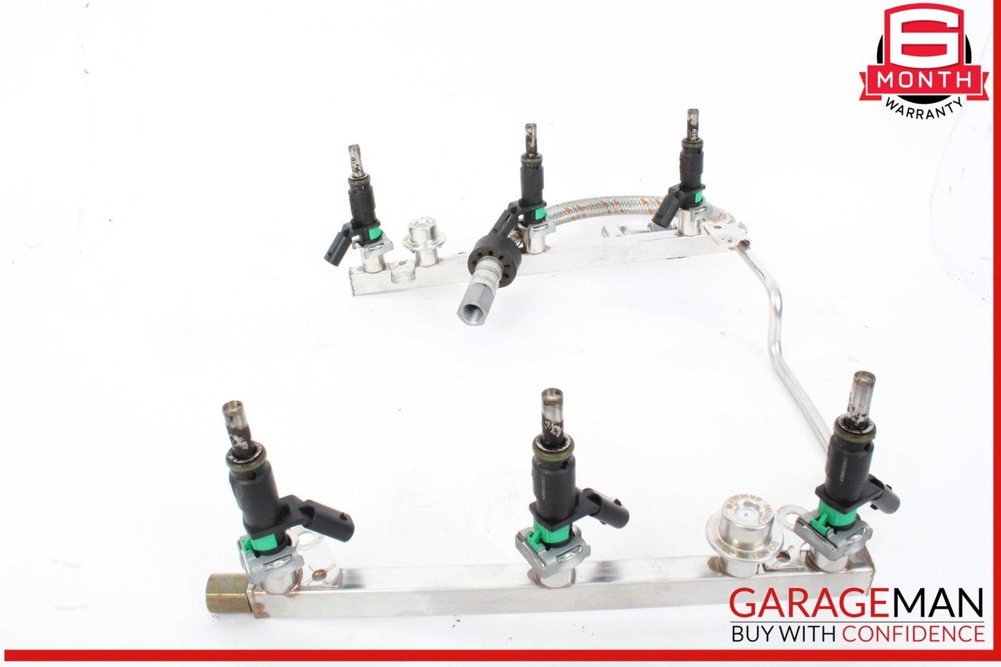 05-12 Mercedes W221 S400 Hybrid SLK300 Fuel Injector Rail w/ Fuel Injectors OEM
